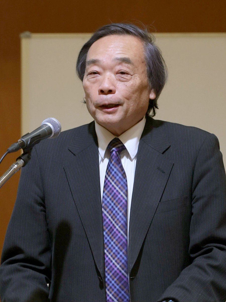 新潟日報政経懇話会新潟会で講演する株式会社ＩＮＰＥＸ代表取締役の上田隆之氏＝２０２５年１０月２４日、新潟市中央区川端町６のホテルオークラ新潟