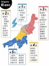 【地図】新潟県の小選挙区の新しい区割り